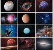 Space Wall Calendar, Stitched, Metallic Foil Stamped Ad, 2027 – Monthly Page – 2027