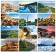 Let's travel scenic desk calendar Item AD-5044 monthly images