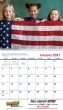 2026 Promotional calendar Patriotic America,Spiral, Item BC-240 open view