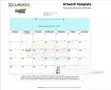 BE-2881 Desk Pad Calendar Template Layout