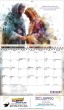 Stewardship Catholic Art Calendar open view with Spiral binding Item BLM-IAMES