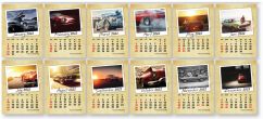 Self-Adhesive calendar No. FC-1001MC Classic Cars monthly images