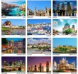 World Scenes - Scenic Bilingual Promo Calendar - Spanish/English monthly images
