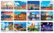 World Scenes - Scenic Bilingual Promo Calendar - Spanish/English monthly images