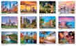 Majestic America Scenic Calendar - Spanish/English Bilingual Calendar monthly images