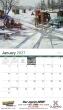 America Remembered Calendar, open monthly page with winter s