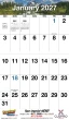 Big Blocks and Big Numbers Scenic Calendar Stapled – Open View – 2027