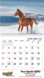 2027 Horses Animal Calendar  Stapled JC-339A open spread view image