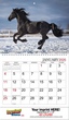 2026 Horses Animal Calendar  Stapled JC-339A open spread view image