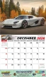 Exotic Cars Calendar Stapled open view