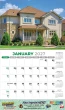 Stylish Homes Wall Calendar Stapled open view