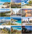 Scenes of World Travel Calendar monthly images 