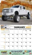 Pumped-Up Pickup Truck Calendar open view