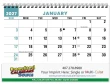 Classic Cars Desk Calendar back view
