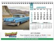 Classic Cars Desk Calendar open view