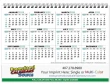 Classic Cars desk calendar back cover, full-color, grid view