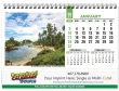 Beaches, Sun & Ocean Views Desk Calendar, open monthly view,