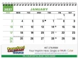 Beaches, Sun & Ocean Views Desk Calendar back view