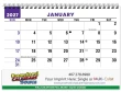 Stylish Homes Desk Calendar back view