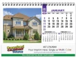 Stylish Homes Desk Calendar open view