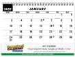 Motivation Value Desk Calendar - MC-0356, Back View