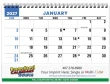 Scenes Of America Desk Calendar back view