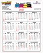 2026 Promotional Plastic Card Calendar 8.5x11 Full-Color Imprint Two Sides - 30 pt. Grid Style B