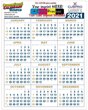 2026 Promotional Plastic Card Calendar 8.5x11 Full-Color Imprint Two Sides - 30 pt. Grid Style c