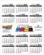 2026 Promotional Plastic Card Calendar 8.5x11 Full-Color Imprint Two Sides - 30 pt. Grid Style D