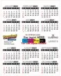 Plastic Card Calendar 8.5x11 Full-Color Imprint Two Sides - 30 pt. Grid Style D