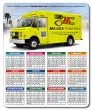 Plastic Card Calendar 8.5x11 Full-Color Imprint Two Sides - 14 pt. Custom Grid Design