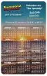 2027 Plastic Card Yer-In-View Calendar 5.25x8.5 Full-Color Imprint Two Sides - 30 pt. Sunset Grid Design
