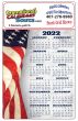 2026 Plastic Card Yer-In-View Calendar 5.25x8.5 Full-Color Imprint Two Sides - 14 pt. Patriotic Grid Design