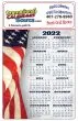 2027 Plastic Card Yer-In-View Calendar 5.25x8.5 Full-Color Imprint Two Sides - 30 pt. Patriotic Grid Design