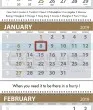 3 Month Custom Calendar UG-660 Calendar Grid & Drop Ad Details