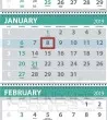 Grids details of Custom 4 Month View Calendar Item UG-674 