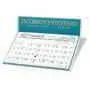 Charter Hotstamped Desk Calendar WW-991_turquoise-gold