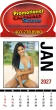 Mini Adhesive Calendar w Full-Color Imprint, Swimsuit Grid – Main Image – 2027