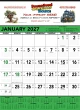 Contractor Commercial Calendar Green & Black, 18x25 – Main Image – 2027