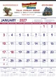Patriotic Colors Contractor Calendar, 18x25,  – Main Image – 2027