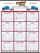 12 Month in View Calendar Red-Blue, Size 22x29, Week Numbers, Full-Color Option – Main Image – 2027