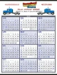 12 Months-In-View Wall Calendar Blue-Gray Grid (22x29)  – Main Image – 2027