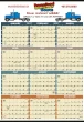Custom Poster Year-In-View Calendar with Multi-Color Grids – 27" × 38" – Main Image – 2027