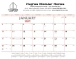 Desk Pad Calendar with Red & Black grid  – Main Image – 2027