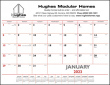 Desk Pad Calendar with Red & Black grid  – Main Image – 2027