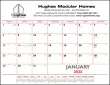 Desk Pad Calendar with Red & Black grid  – Main Image – 2027