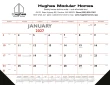 Desk Pad Calendar w Vinyl Corners, Red & Black imprint, Size 22"x17" – Main Image – 2027