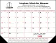 Desk Pad Calendar w Vinyl Corners, Red & Black imprint, Size 22"x17" – Main Image – 2027