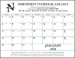 Promotional Desk Pad Calendar w Blue & Black imprint 22x17 – Main Image – 2027
