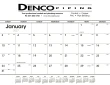 Promotional Desk Pad Calendar Black & White grid,  Size 22"x17" – Main Image – 2027